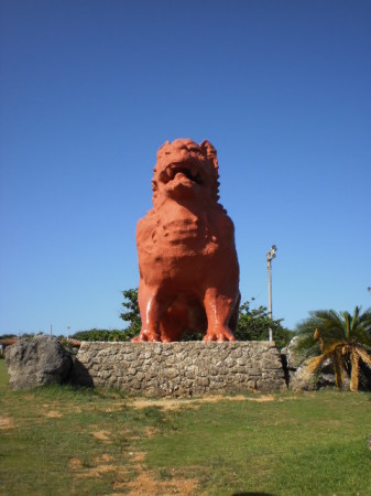 Giant Shesha dog in Okinawa Japan July 2011