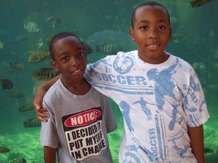 My boys love fish and fishing[at da zoo]