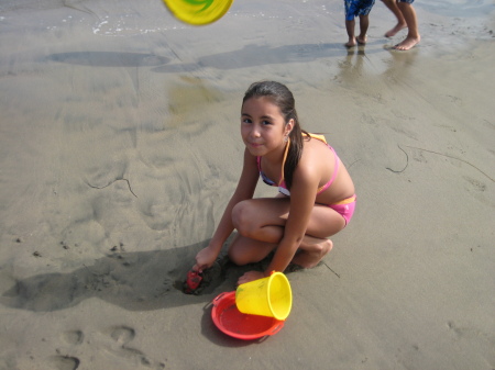 Kaylani at the beach in Santa Cruz