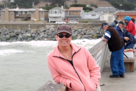 Cheryl on pier in Pacifica