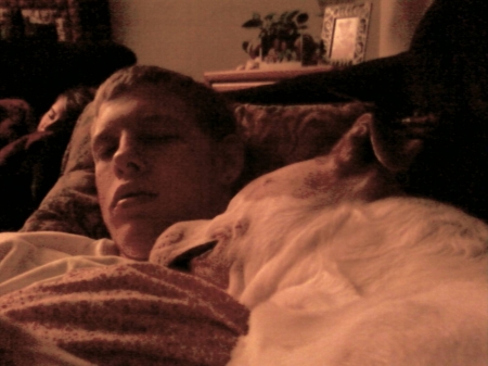 my son Justin and his dog Gracie