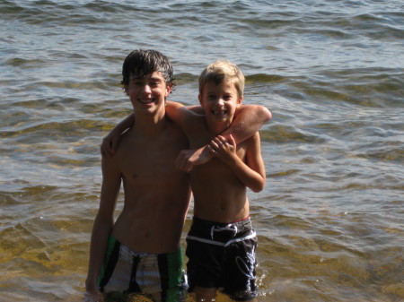 Logan and Hunter in Maine