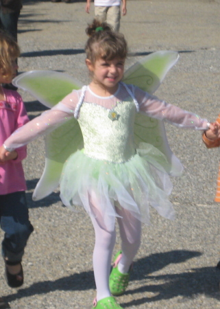 Caitlin as Tinkerbell at ice show, Oct. 2008