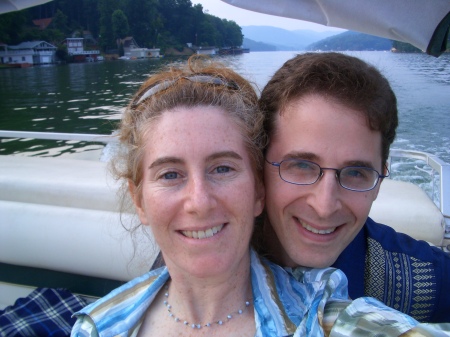 My husband and I on Lake Lure