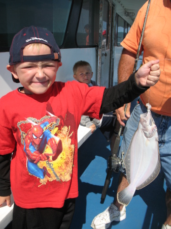 STEVE FIRST FLOUNDER UHMMM  CAN WE EAT EM