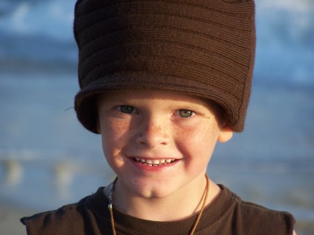 Jack watching surfers in H.B.