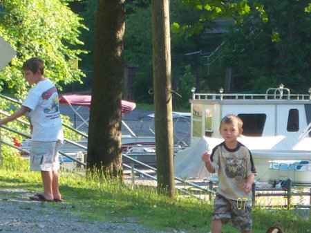 Nathaniel and Jacob at Dewey Lake-Summer 2008