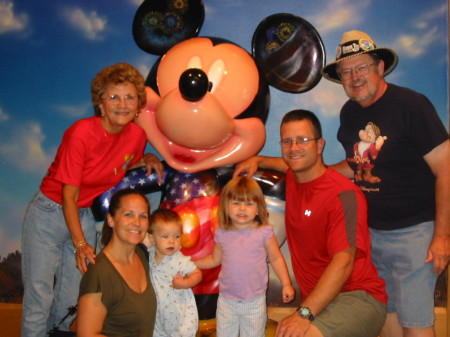 with MomMom, PopPop and Mickey