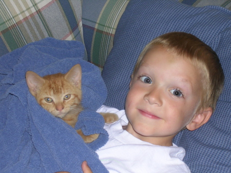 Caleb and Sassy, best friends!