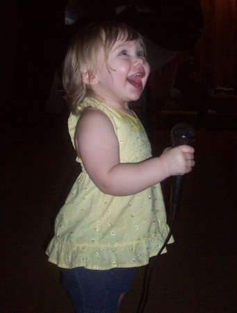 Abby loves to sing already.