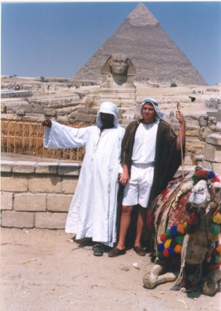 Me and a crazed Egyptian man with his camel