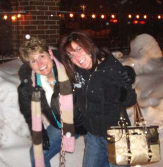 GINA AND MYSELF PLAYING IN THE SNOW