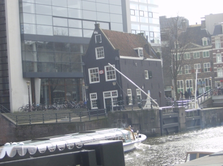 The crooked house in Amsterdam