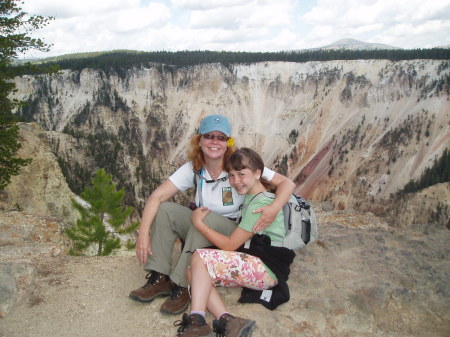 Lucy and I at the Grand Canyon of Yellowstone