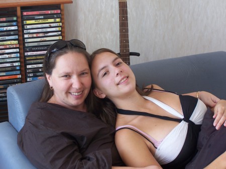 Britt and I at her house in Auckland - 2008