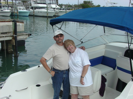 Wife & I on 26' Cruiser 2004
