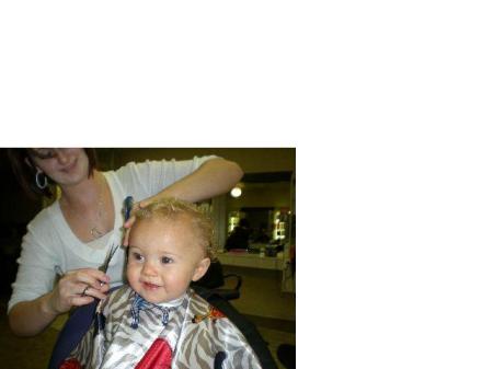 Dylan's 1st Hair Cut at one yr old