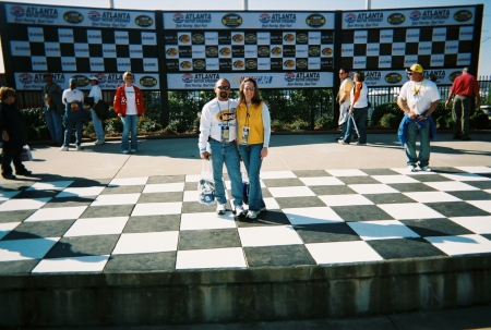 Valerie and I in Victory Lane.