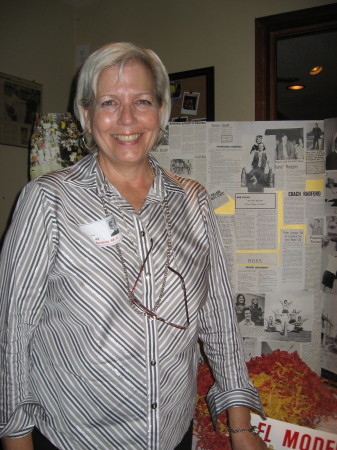 Peggy at the Memorabilia Board