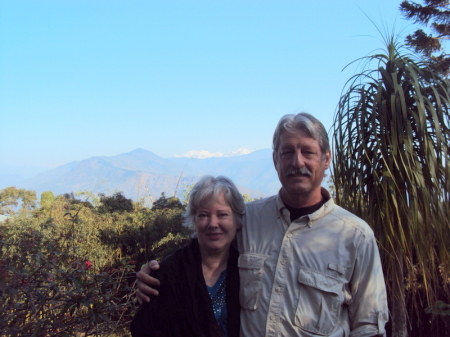 David & Susan in Sikkim, town of Kalimpong.