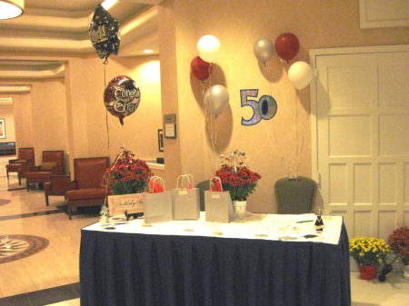 Registration Table at Our 50th