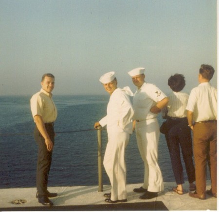 Don, Bill Waterman and... Aboard USS Forrestal