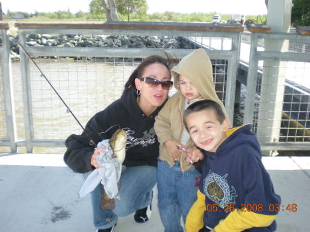 Roxanne & I took the boys fishing