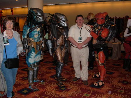 Chris and some alien Predators