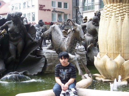 Sean at Marriage Fountain Nuremberg Germany