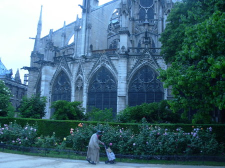 In the back of Notre Dame, Paris-2008