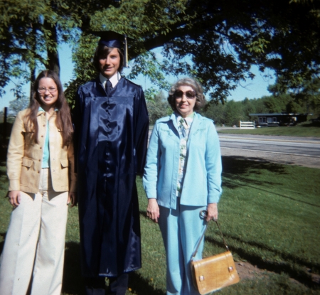 My younger brother's graduation in 1976.