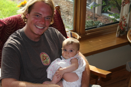 Son, Jim, with grandaughter, Bella.