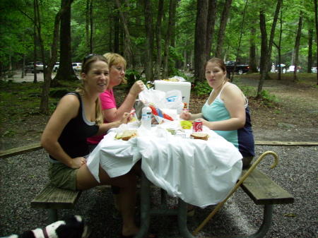 Picnic by the mountain creek