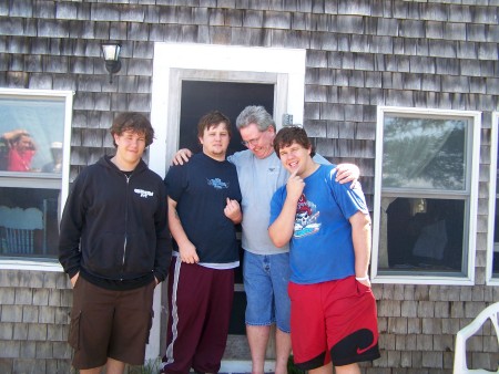 Adam,John IV,Me and Brian,at the cottage,on th