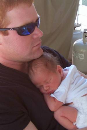 My son Dustin and his baby boy, Teyton