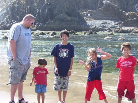 The family at Haystack Rock, Cannon Beach