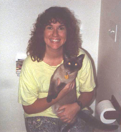 Jenn & Weaser The Cat =^..^= (Pic Taken 1991)