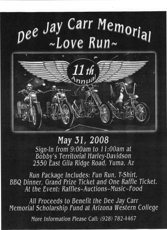 11th Annual Dee Jay Carr Memorial Love Run