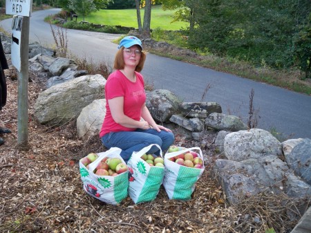 hot day of apple picking