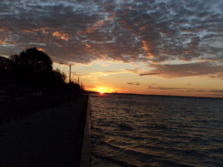 Beautiful sunrise on the bay
