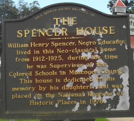 The Historical Marker for the Spencer House