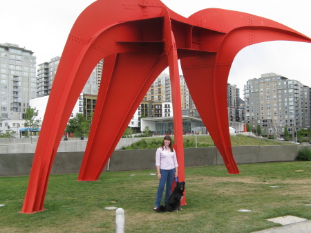me & reilly at seattle's sculpture park