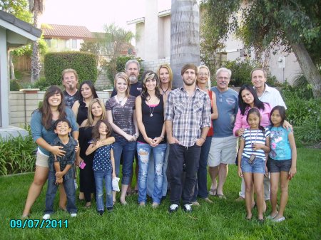 My family in California.  Cousin Pete, Sister Melissa, Brother Mick and their families.