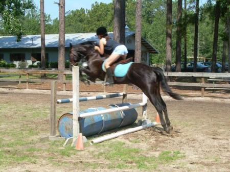 jumping practice on aidan at the ymca