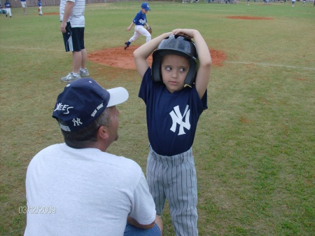 Baby John and his coach Daddy. March 2009