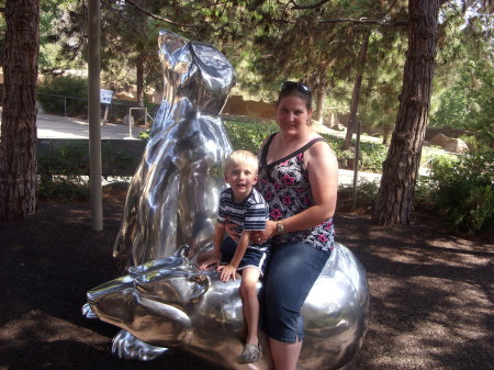 Posing with the polar bears