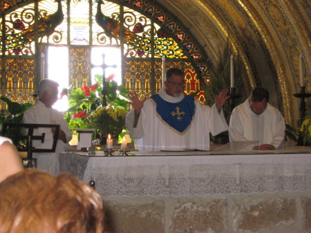 CELEBRATING MASS ON MT TABOR