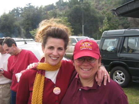 Sue and Allie at USC (32) vs. Michigan (18)