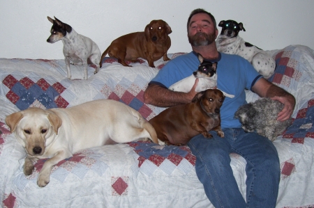 Don & our dog menagerie