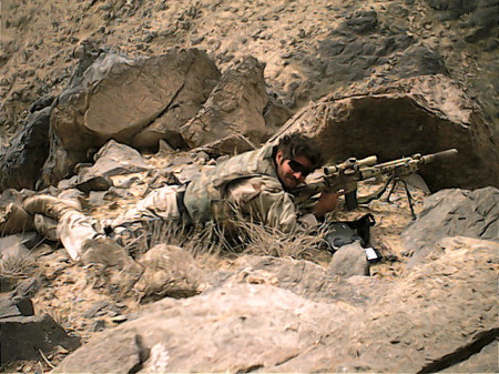 In position to attack a Taliban cave complex